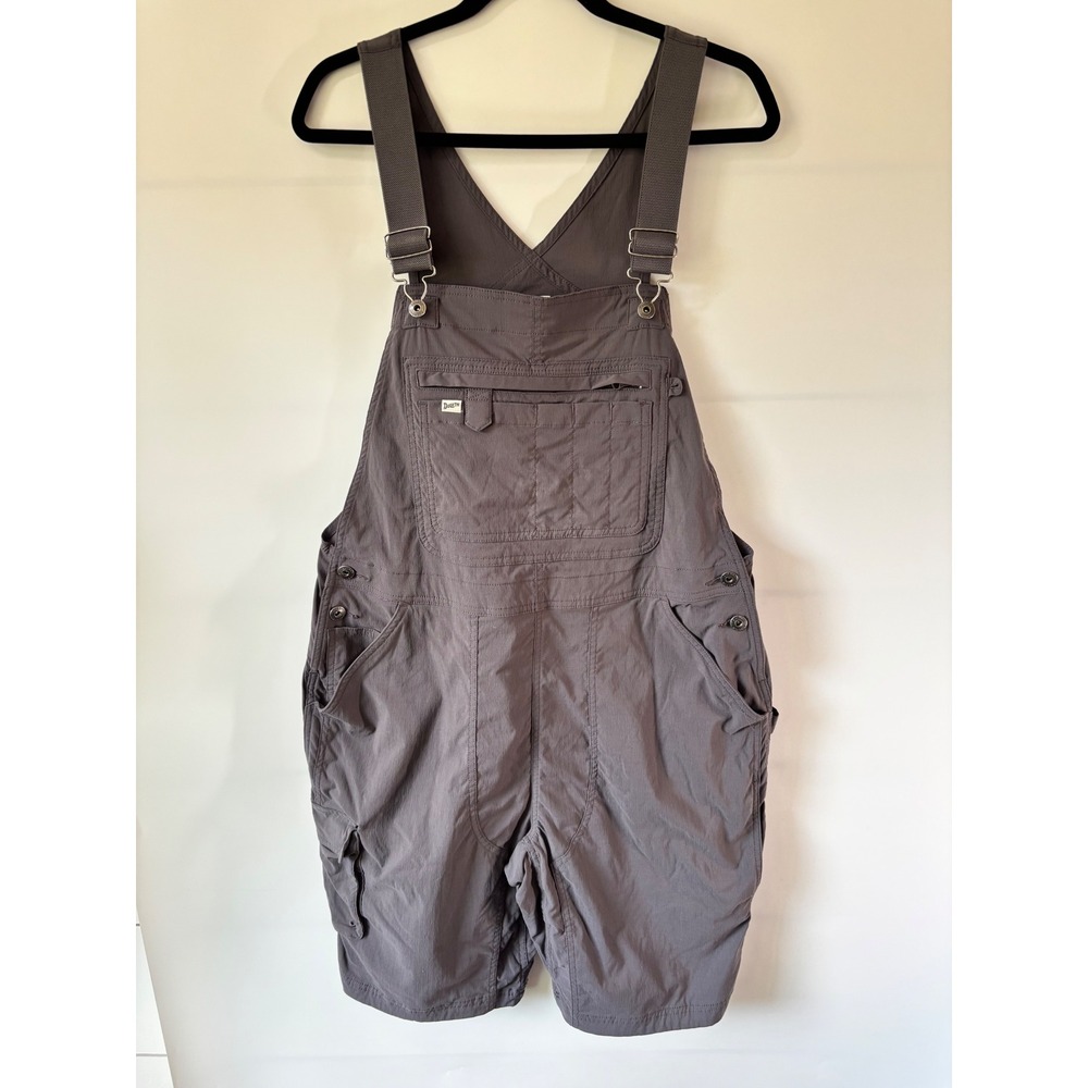 Duluth Trading Co Heirloom Gardening Overalls Women Large Gray Excellent Ripstop